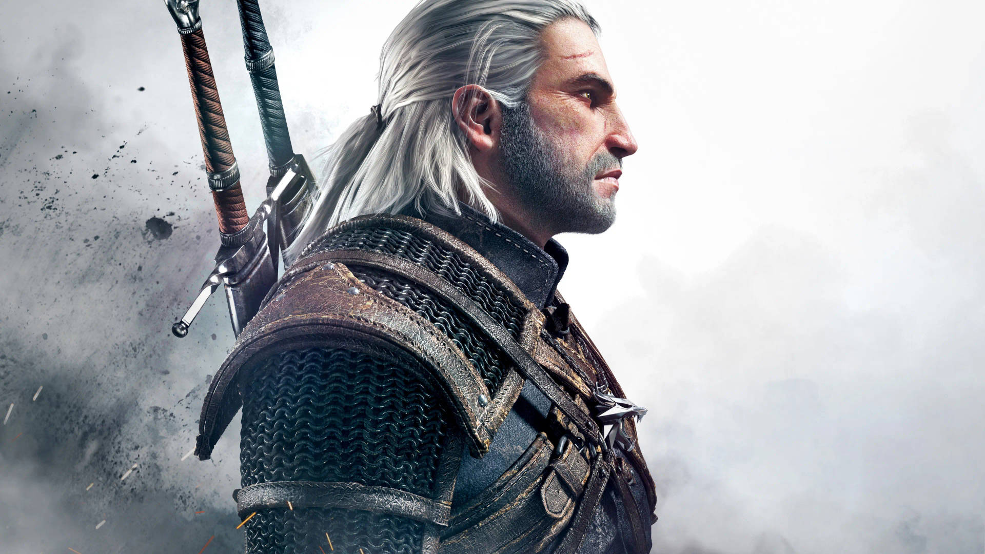 Witcher 3 4K Geralt portræt tapet: Wallpaper