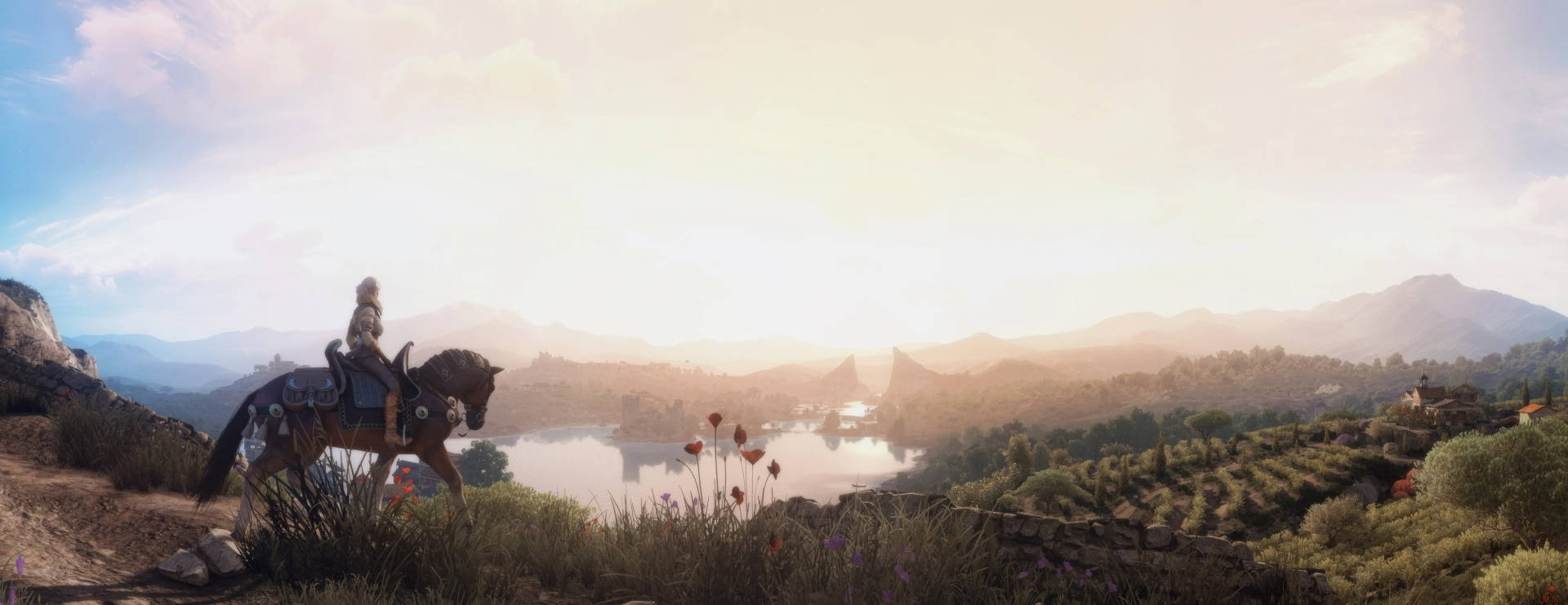 Witcher3 Viajando Con Geralt En 4k Fondo de pantalla