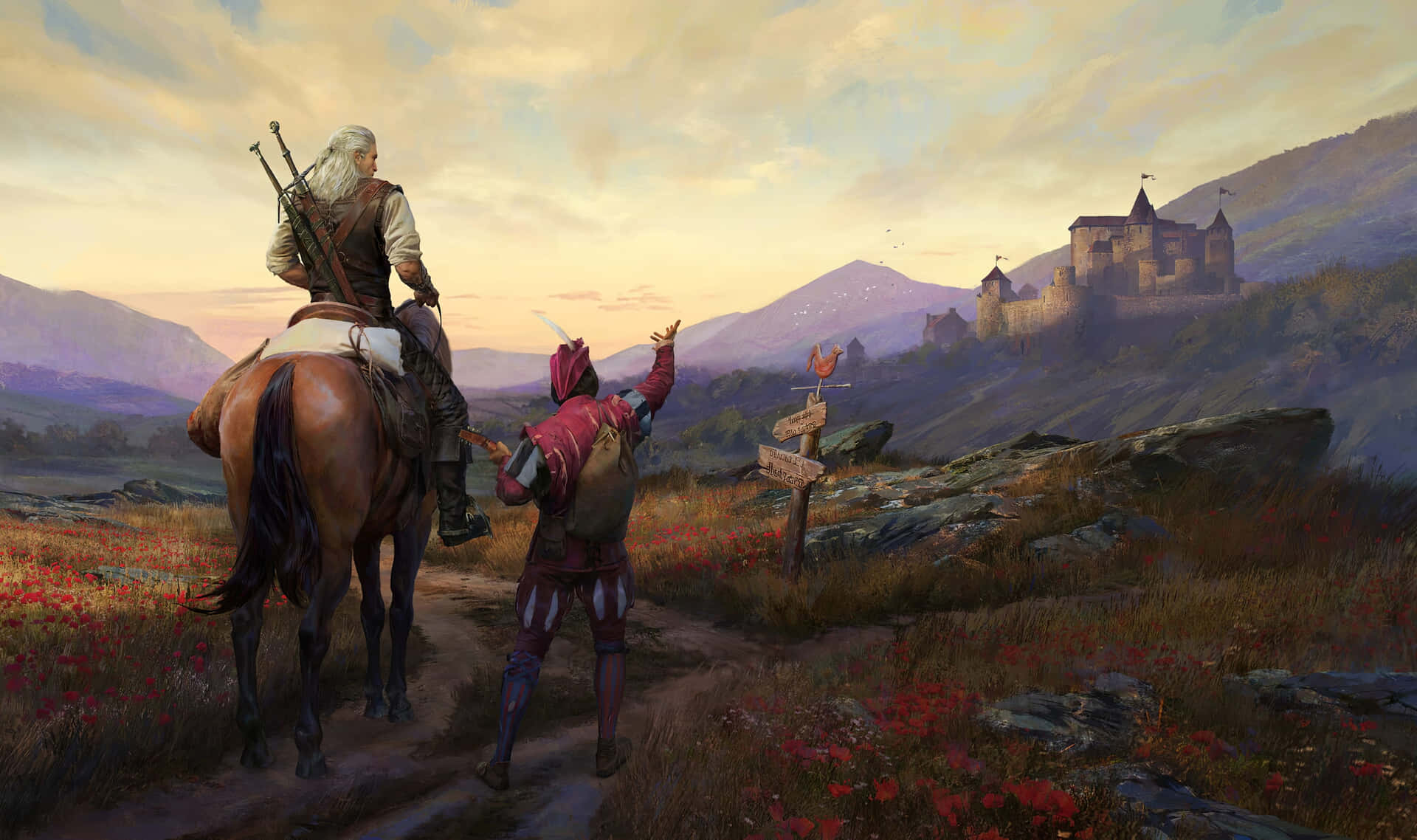Geralt of Rivia and Roach gallop towards their next adventure