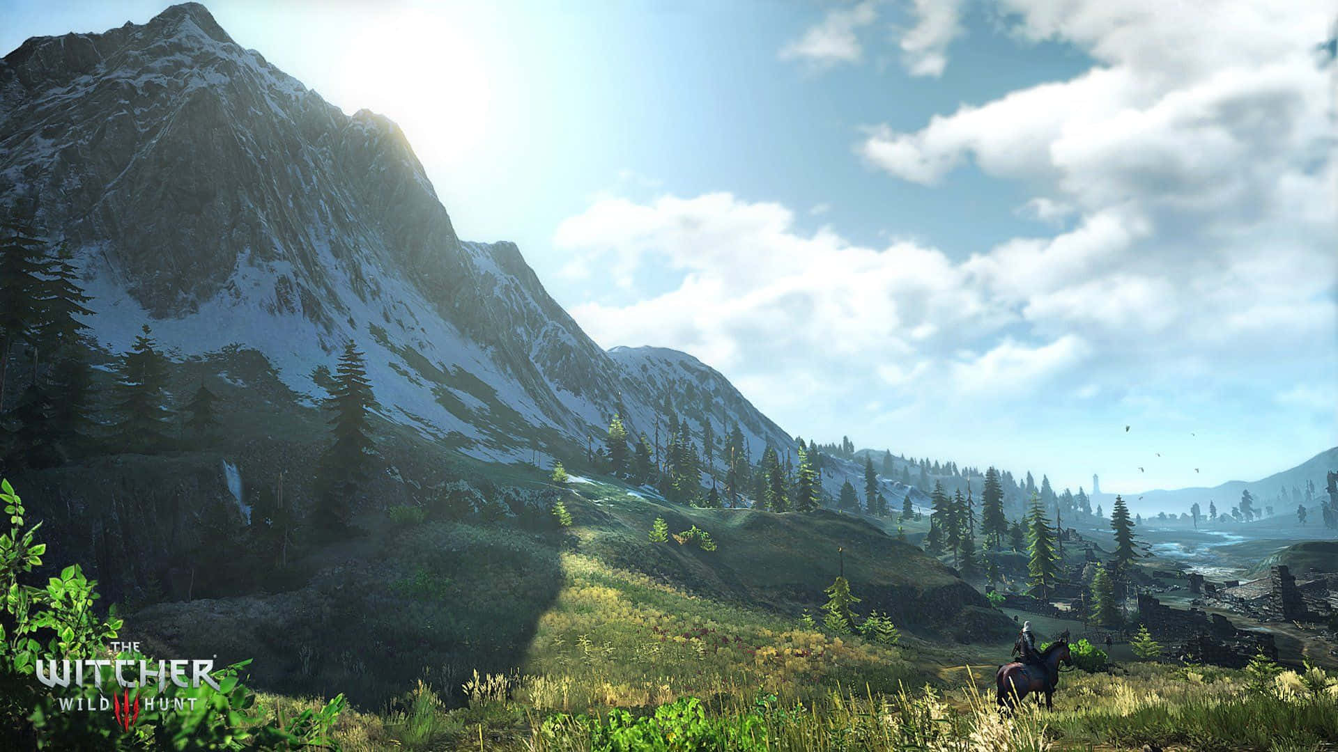 Witcher 3 Mountain Landscape Desktop Wallpaper