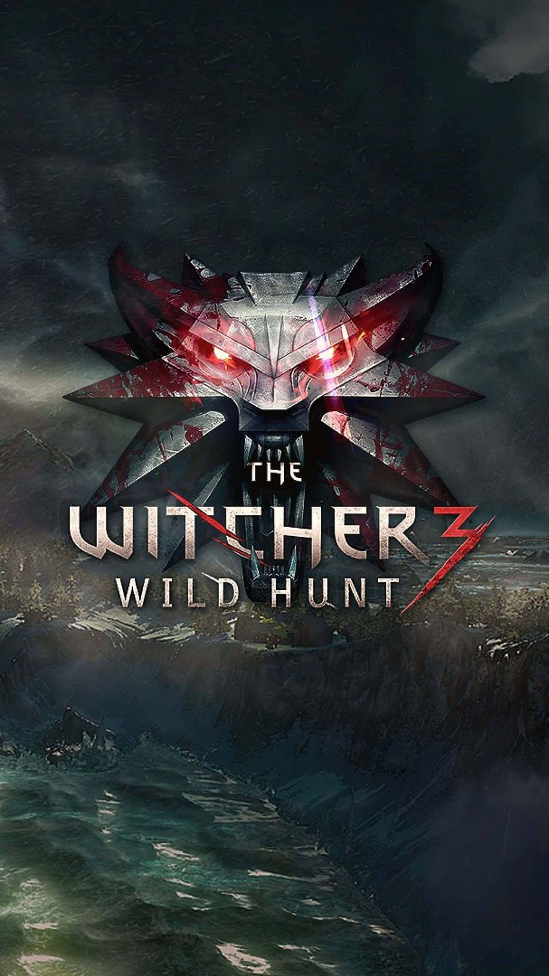 Cool Logo Of Witcher 3 Phone Wallpaper