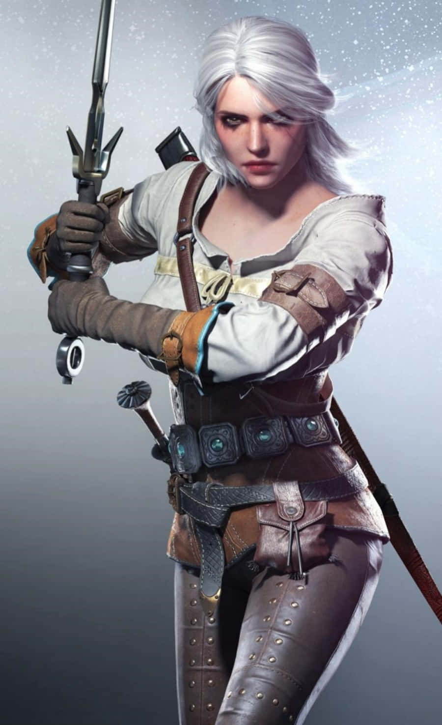 Brave Ciri With Sword Witcher 3 Phone Wallpaper