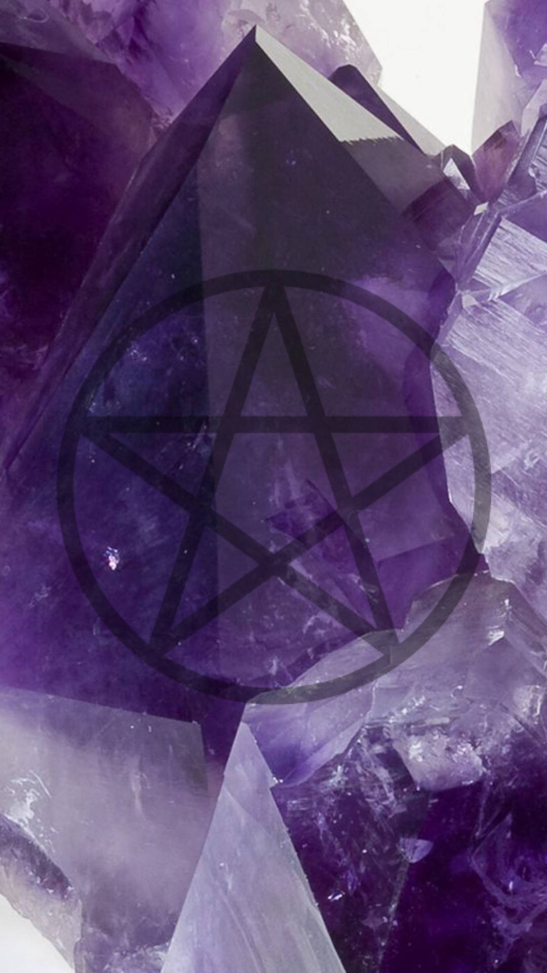 Ändligestetisk Kristall Pentagram. Wallpaper
