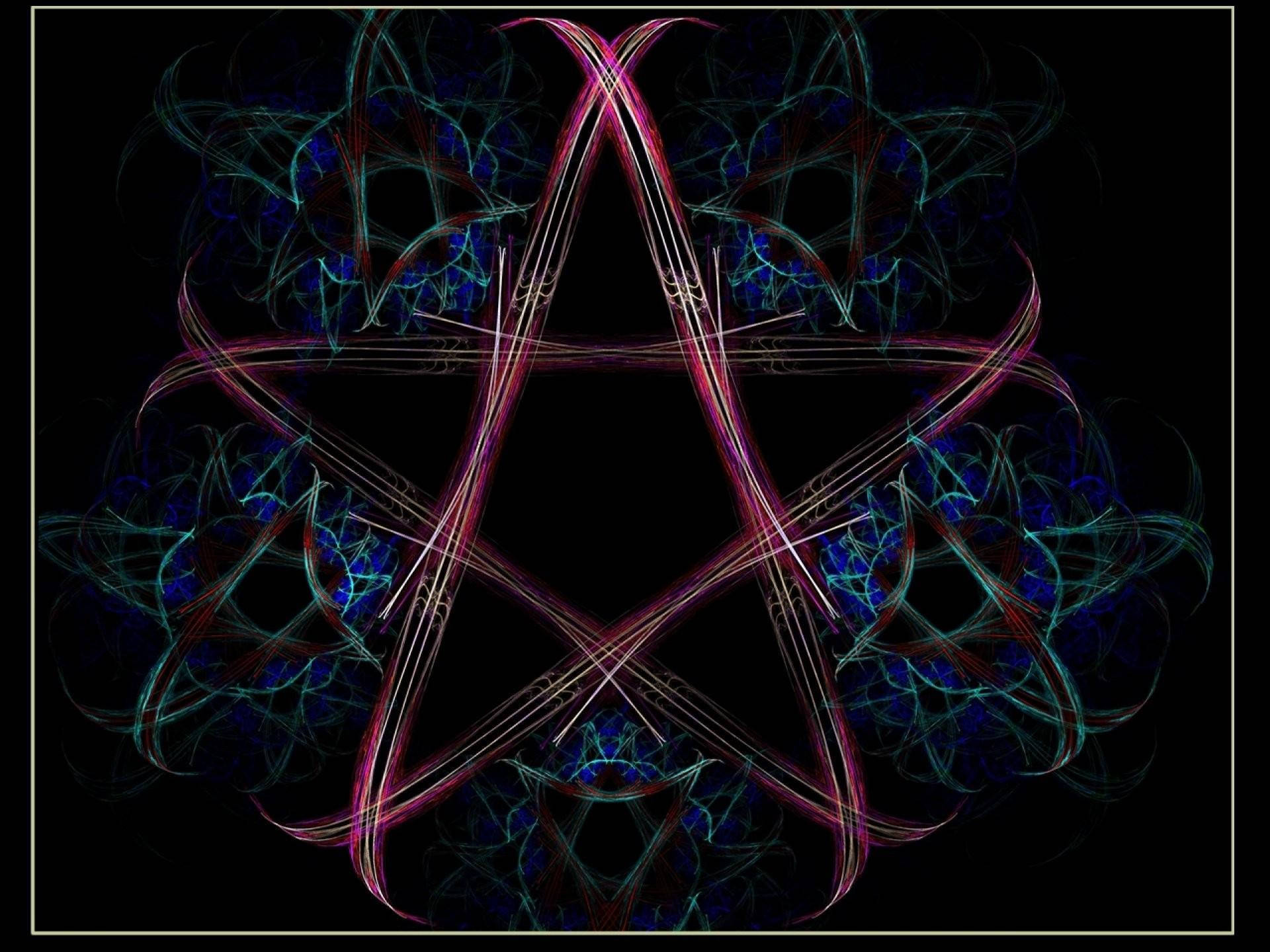 Witchy Aesthetic Light Pentagram Wallpaper