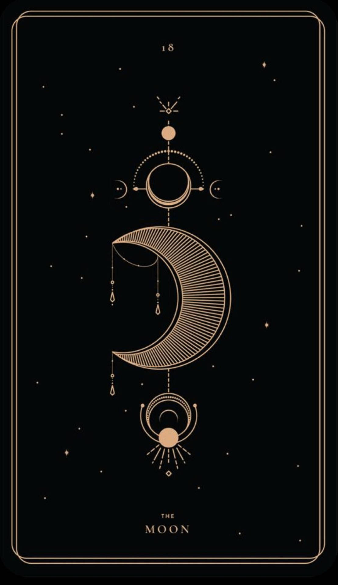 Witchy Aesthetic Moon Card Wallpaper