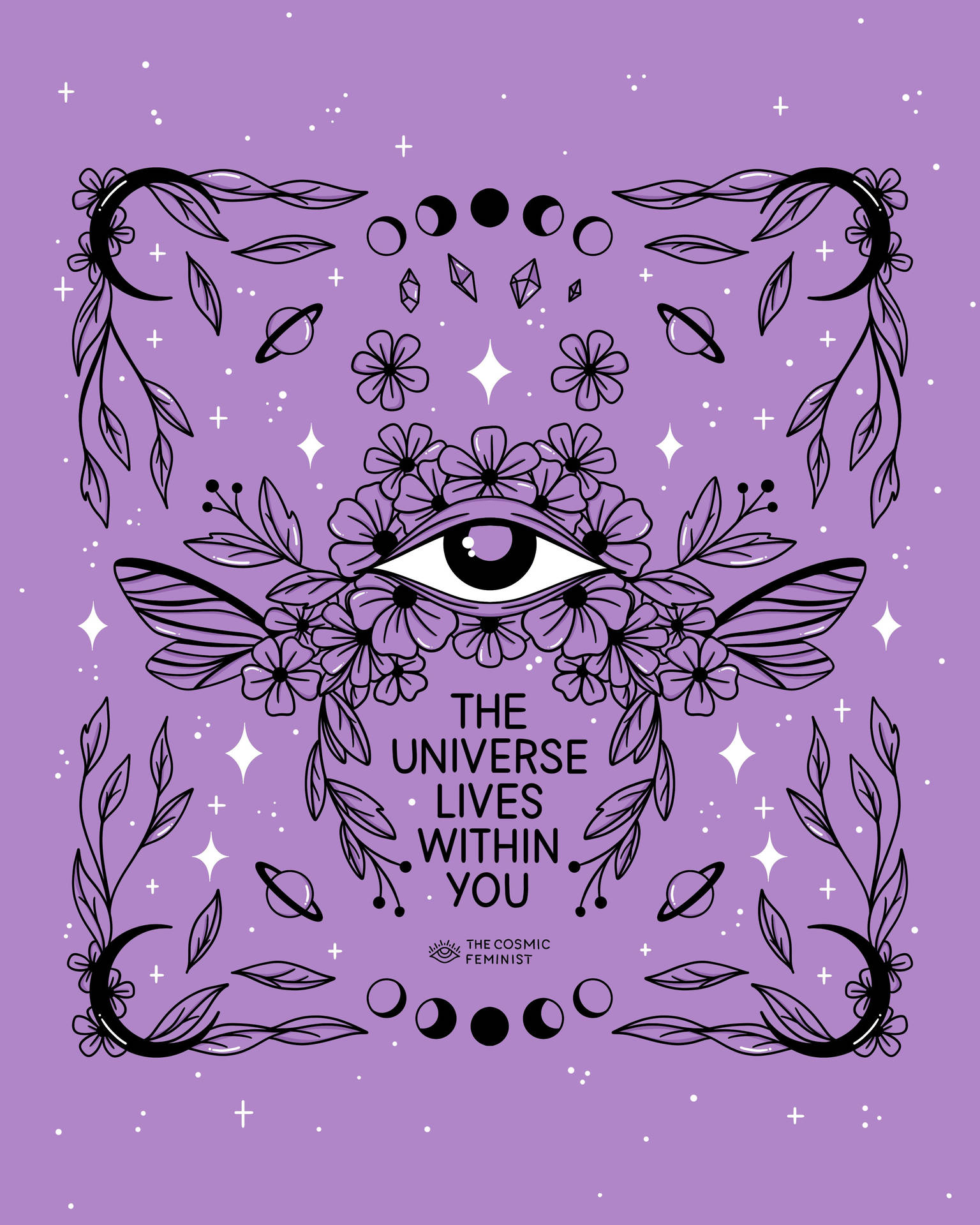 Witchy Aesthetic Purple Eye Wallpaper