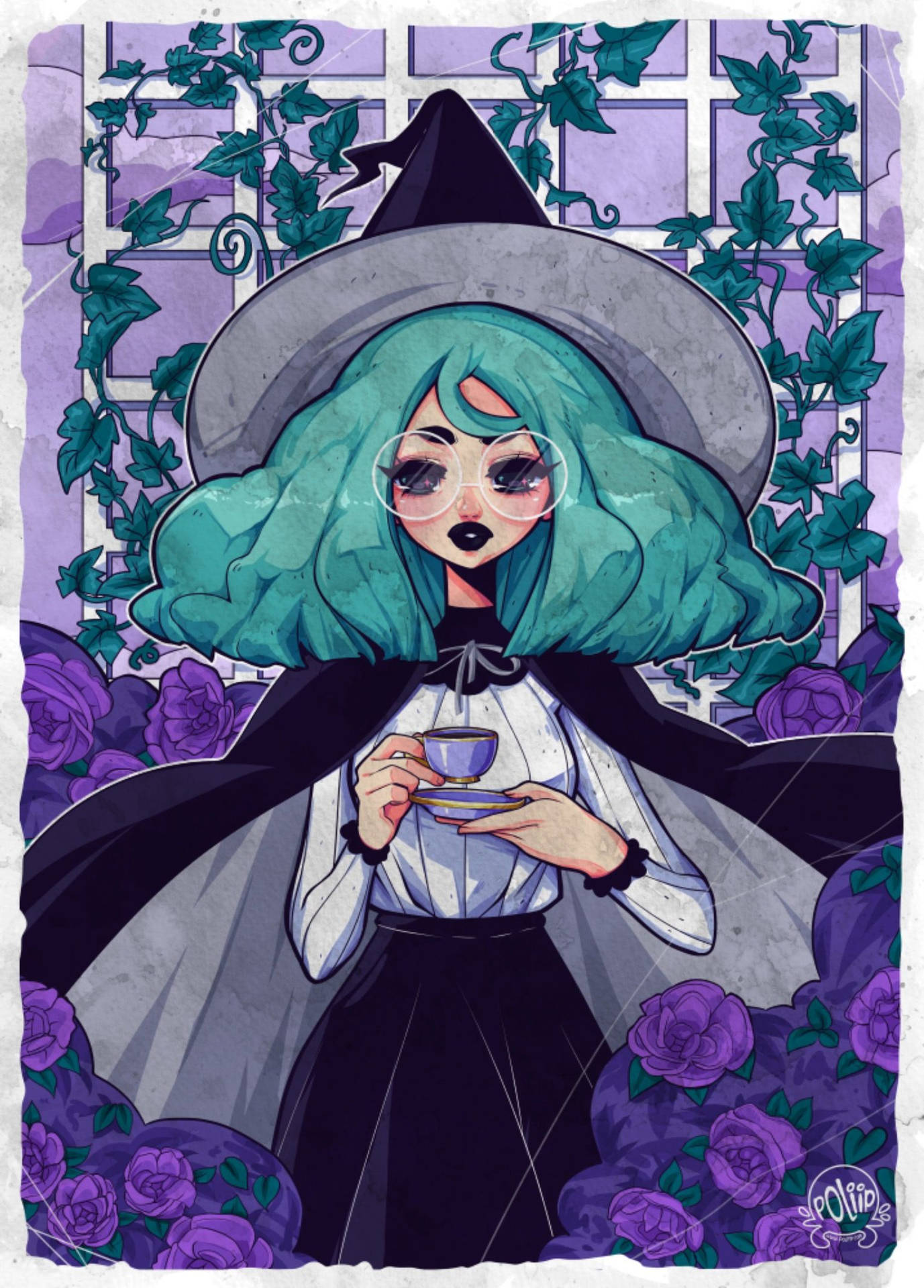 Witchy Aesthetic Tea Time Wallpaper