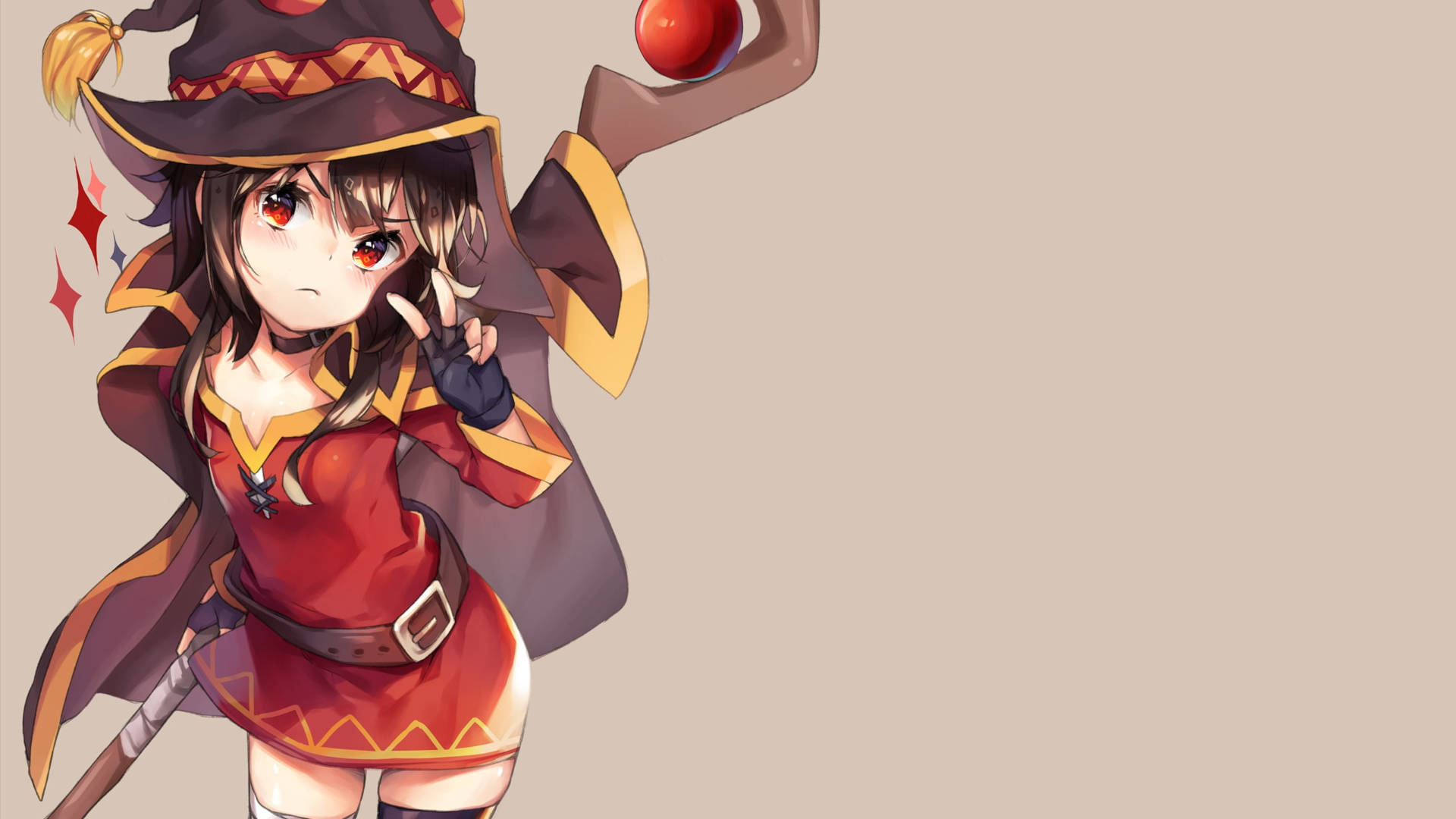 Witchy Anime Cute Girl Wallpaper