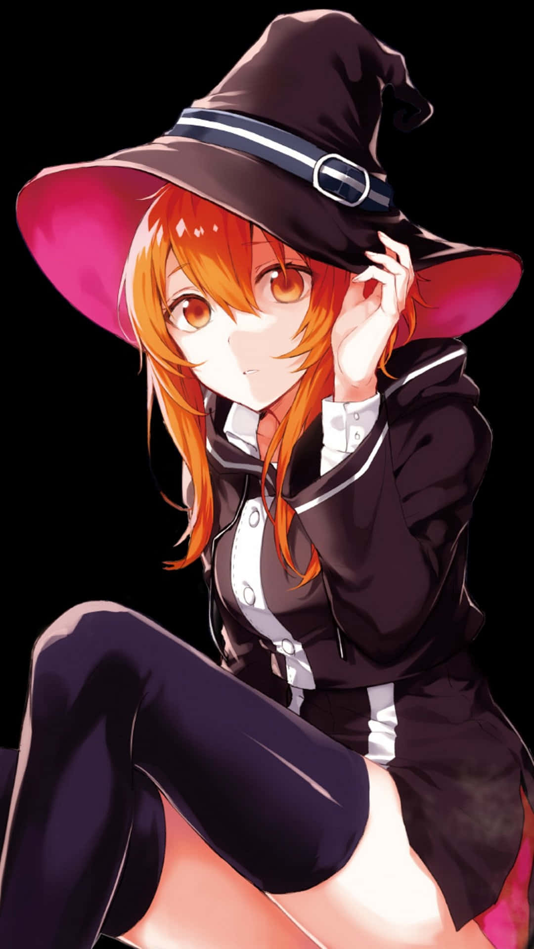 Witchy_ Anime_ Girl_ Halloween_ Lockscreen Wallpaper