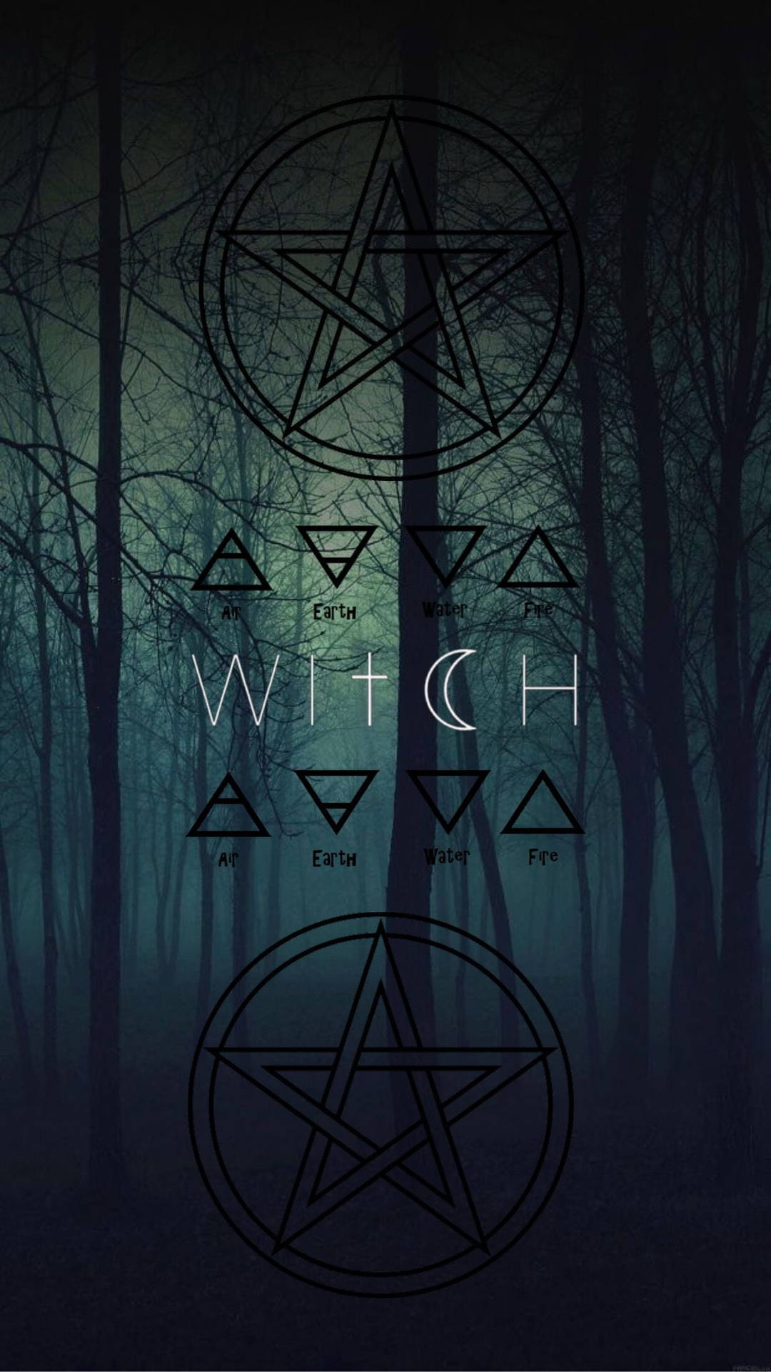 Witchy Dark Woods Per Schermi Iphone Sfondo