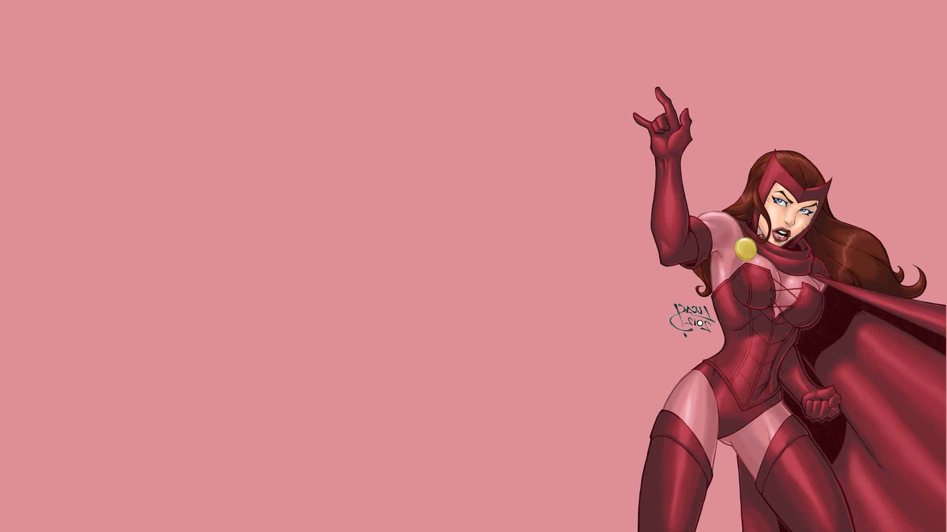 A Comic Book Character In A Red Outfit Wallpaper