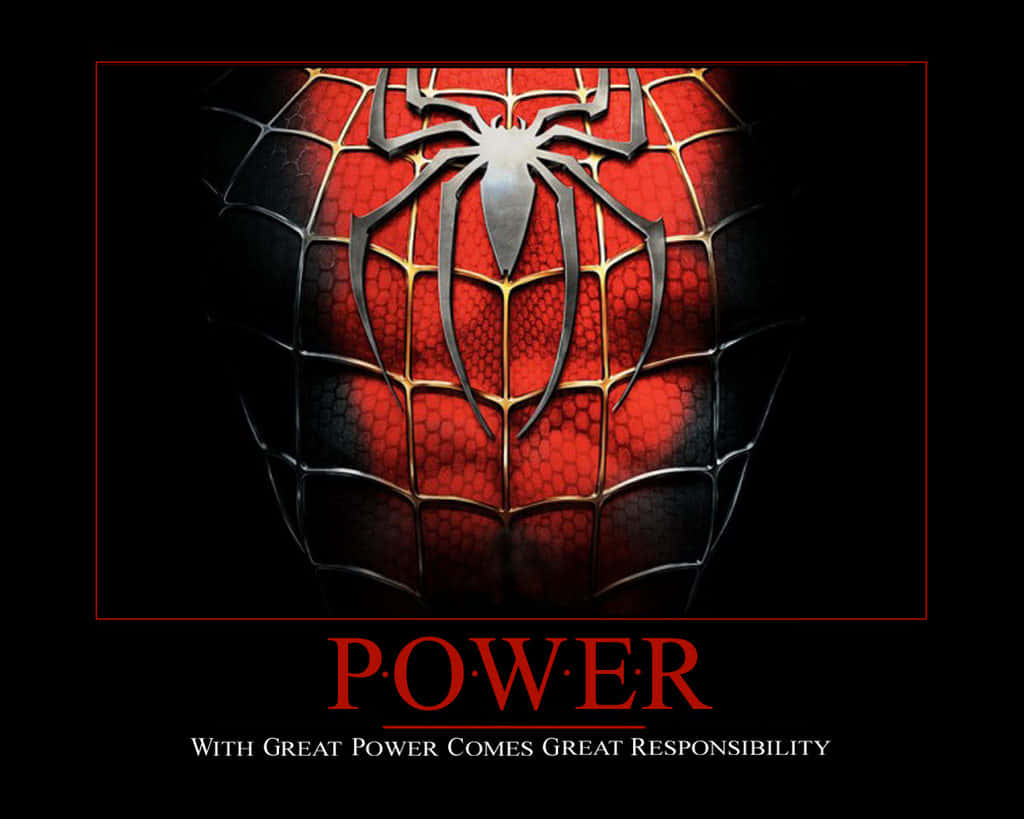Inspirational With Great Power Comes Great Responsibility Quote Wallpaper