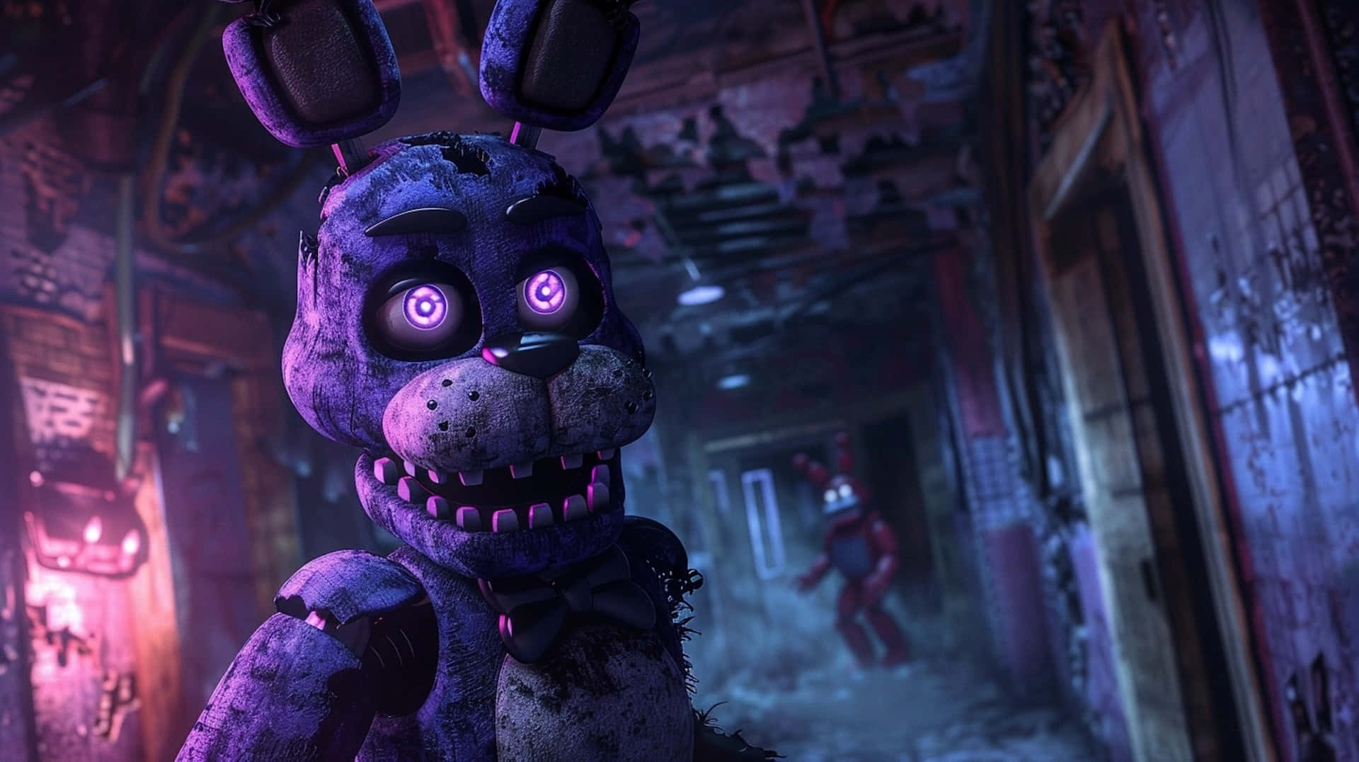 Download Withered Bonnie F N A F Creepy Corridor Wallpaper | Wallpapers.com