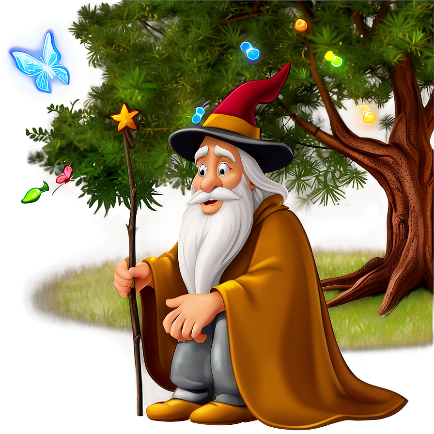 Wizard In Enchanted Forest Png 06112024 PNG