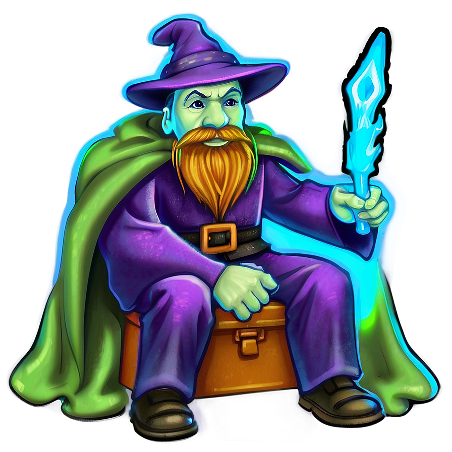 Wizard In Secret Library Png 06112024 PNG