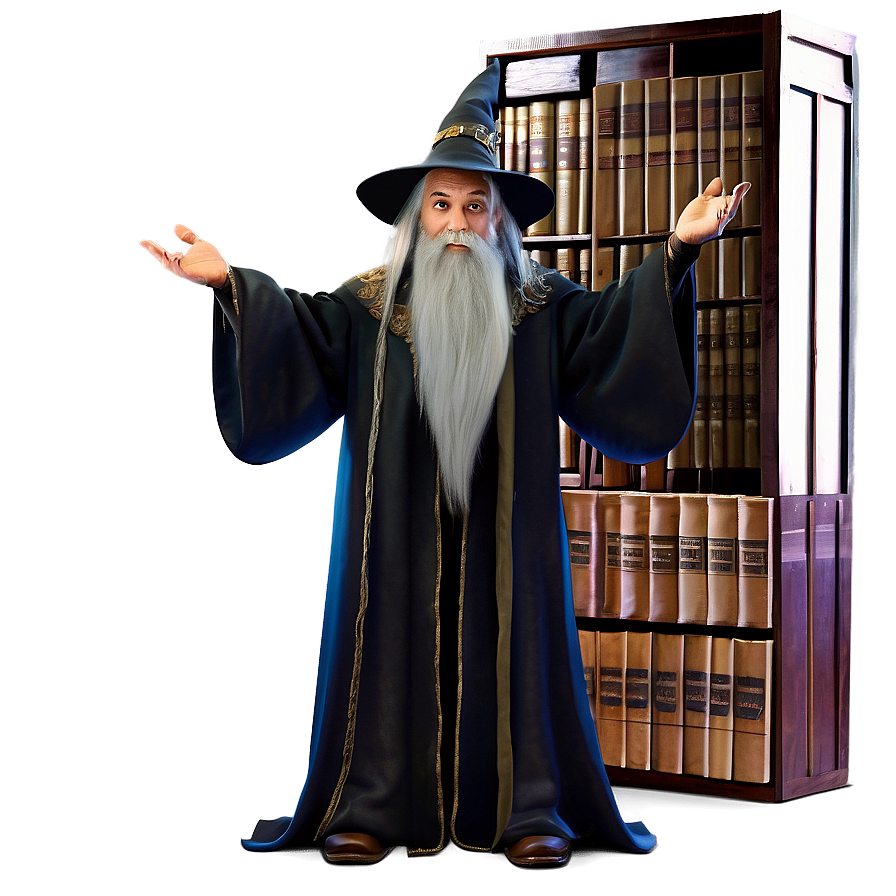 Wizard In Secret Library Png Dwn PNG