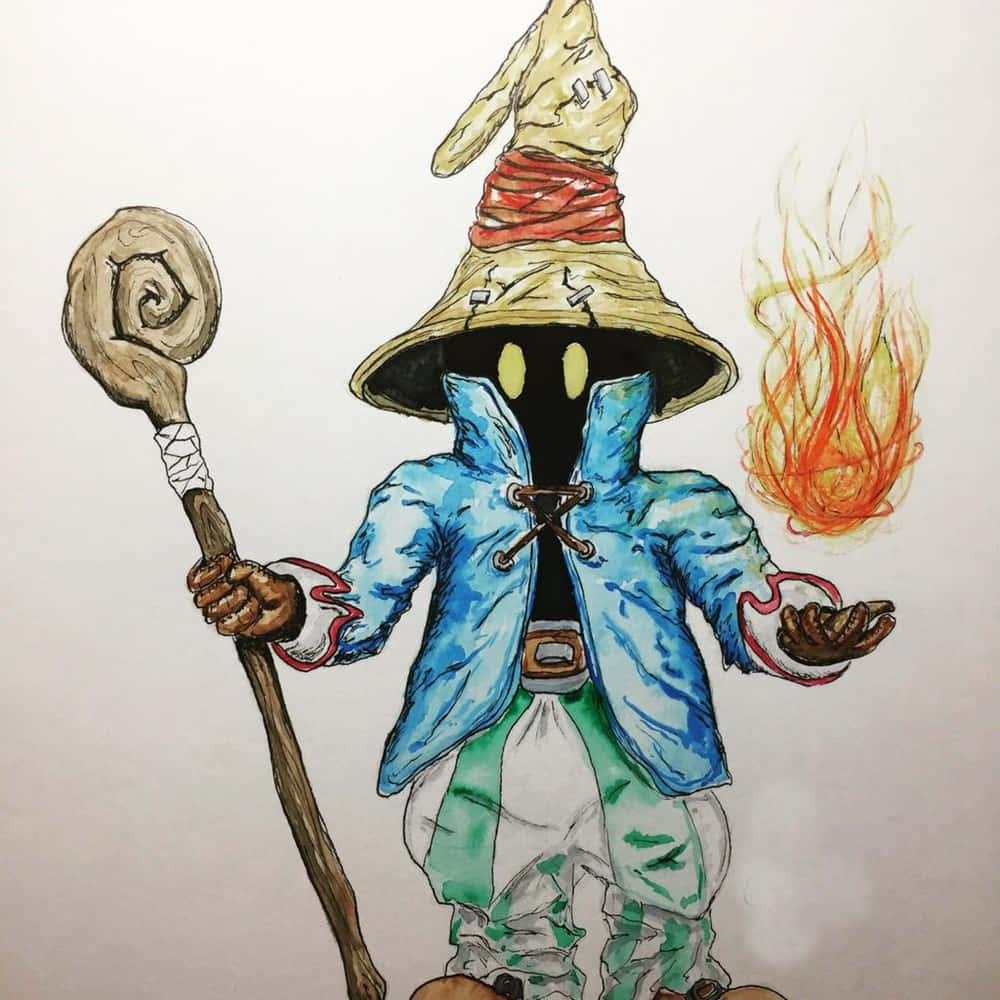 Wizard In The Shadows - Vivi Ornitier In Intense Magic Preparation Wallpaper