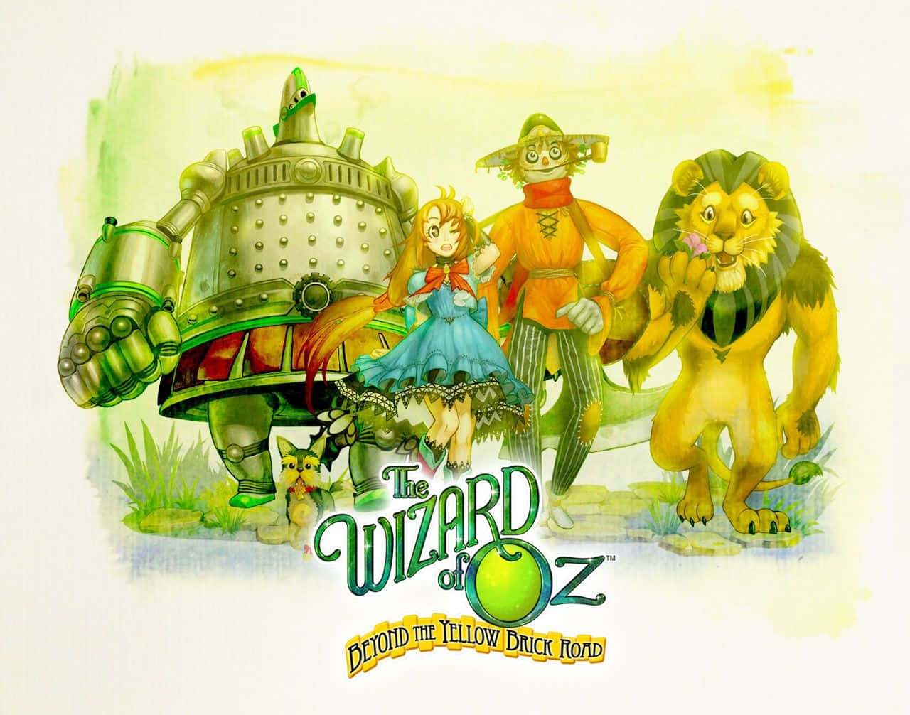 Följden Gula Tegelvägen Med Dorothy Och Hennes Vänner I Trollkarlen Från Oz! Wallpaper