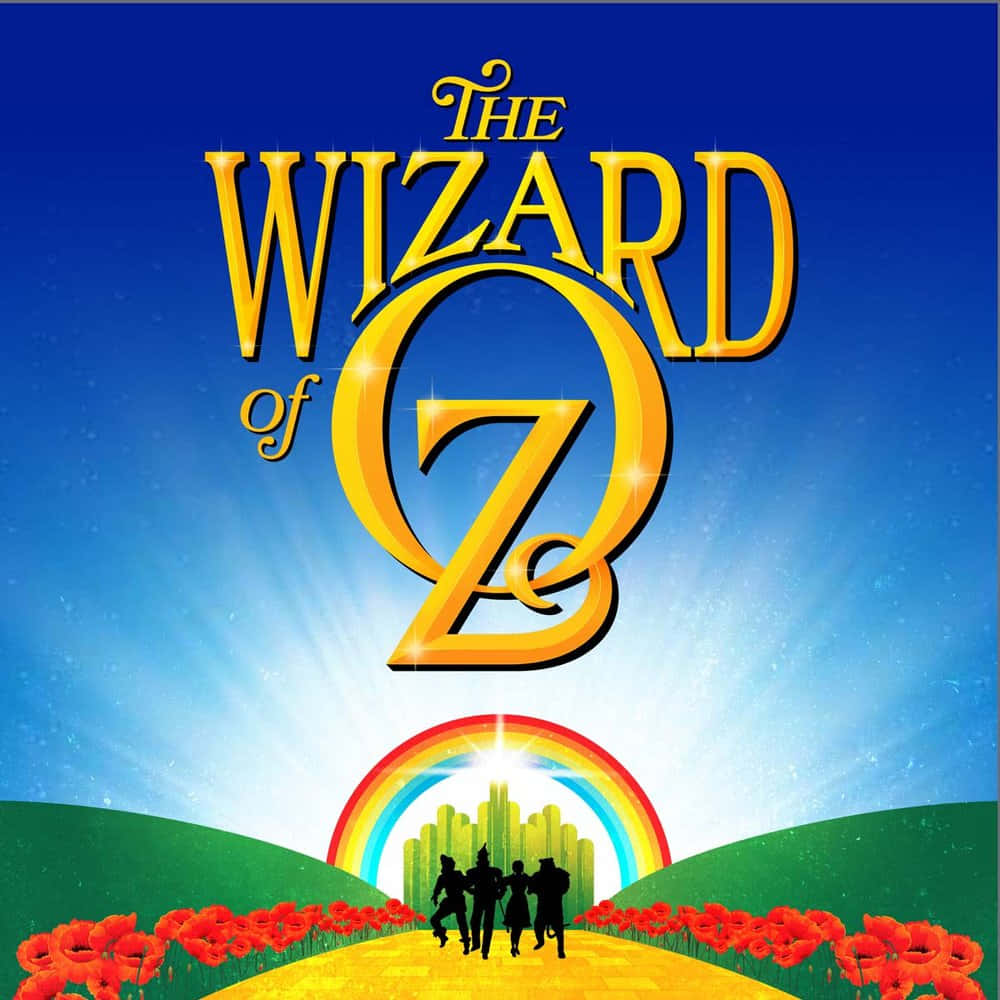 Dorothy's rejse i Landet Oz er afbildet i en elegant tapet.