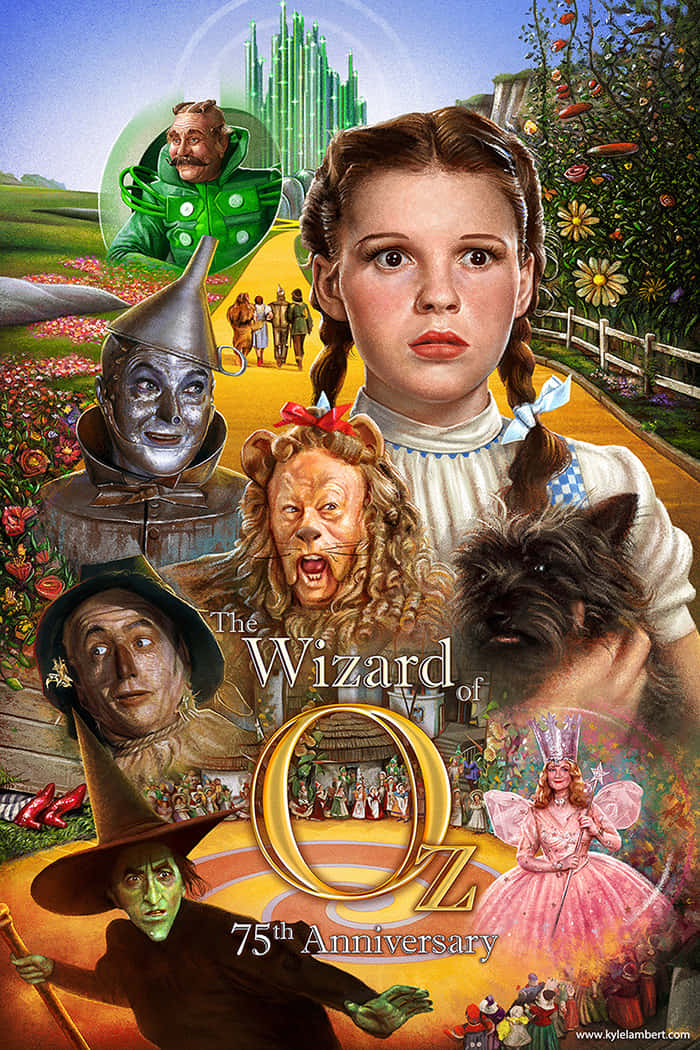 Dorothy and gcrew join hands on their way to the Emerald City