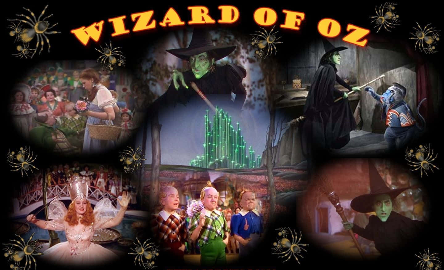 Dorothy and the Scarecrow share a laugh in the Emerald City Wallpaper
