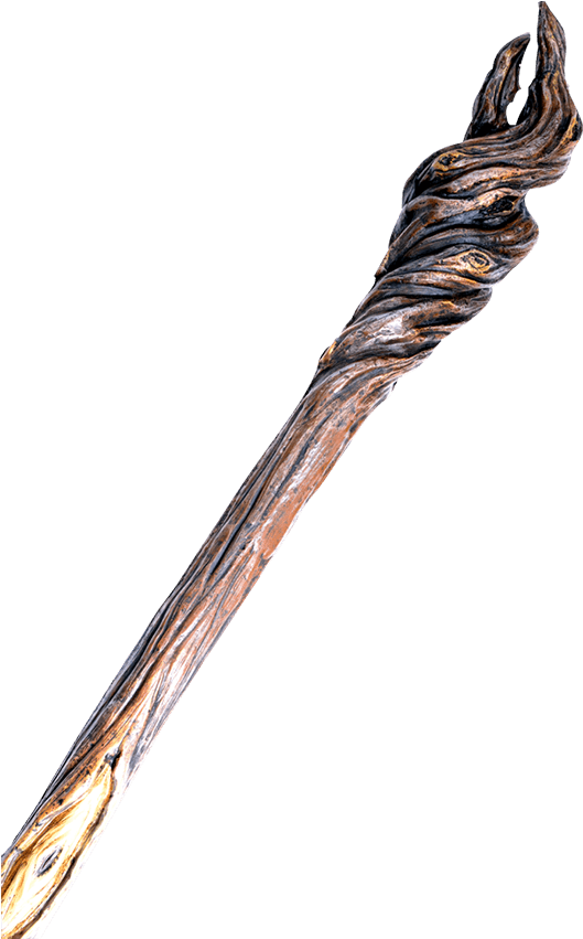 Wizard Staff Isolatedon Gray Background PNG