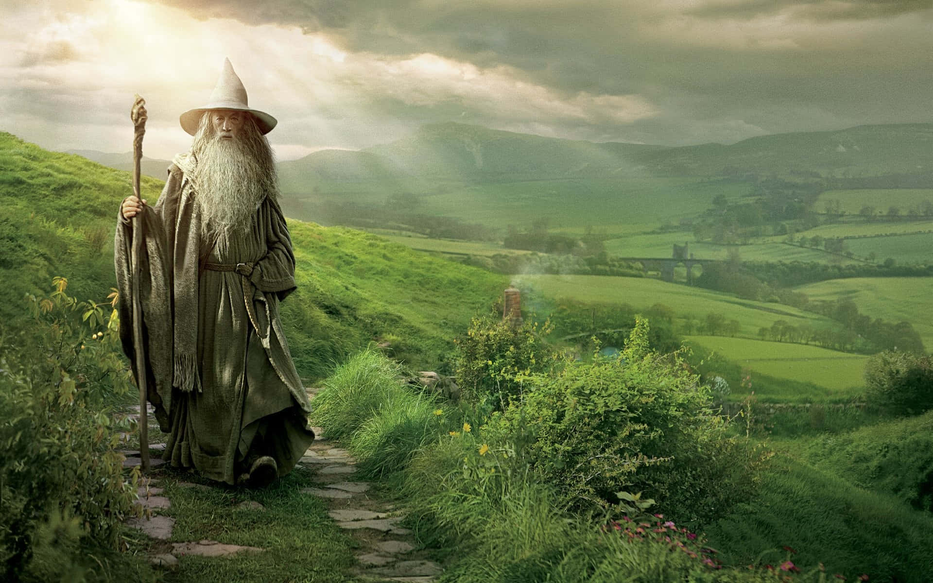 Wizard_ Walking_ Through_ Shire_ Landscape.jpg Wallpaper