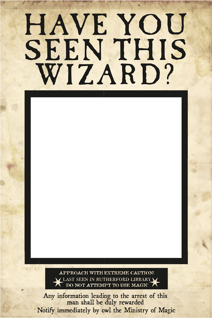 Wizard Wanted Poster Template PNG