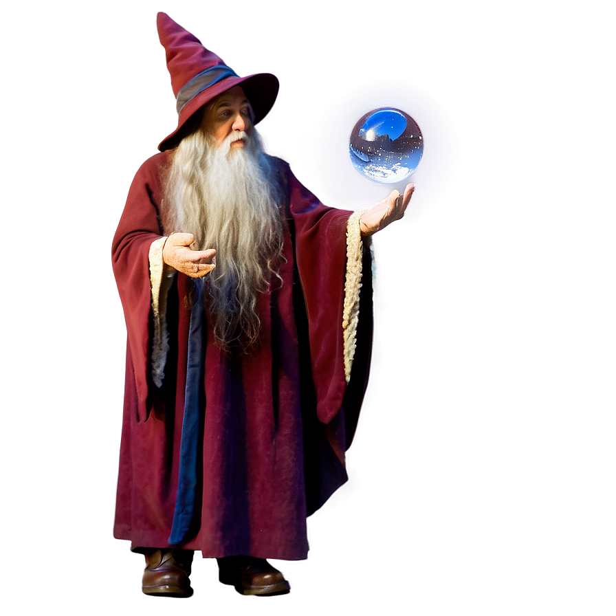 Download Wizard With Crystal Ball Png Vex | Wallpapers.com