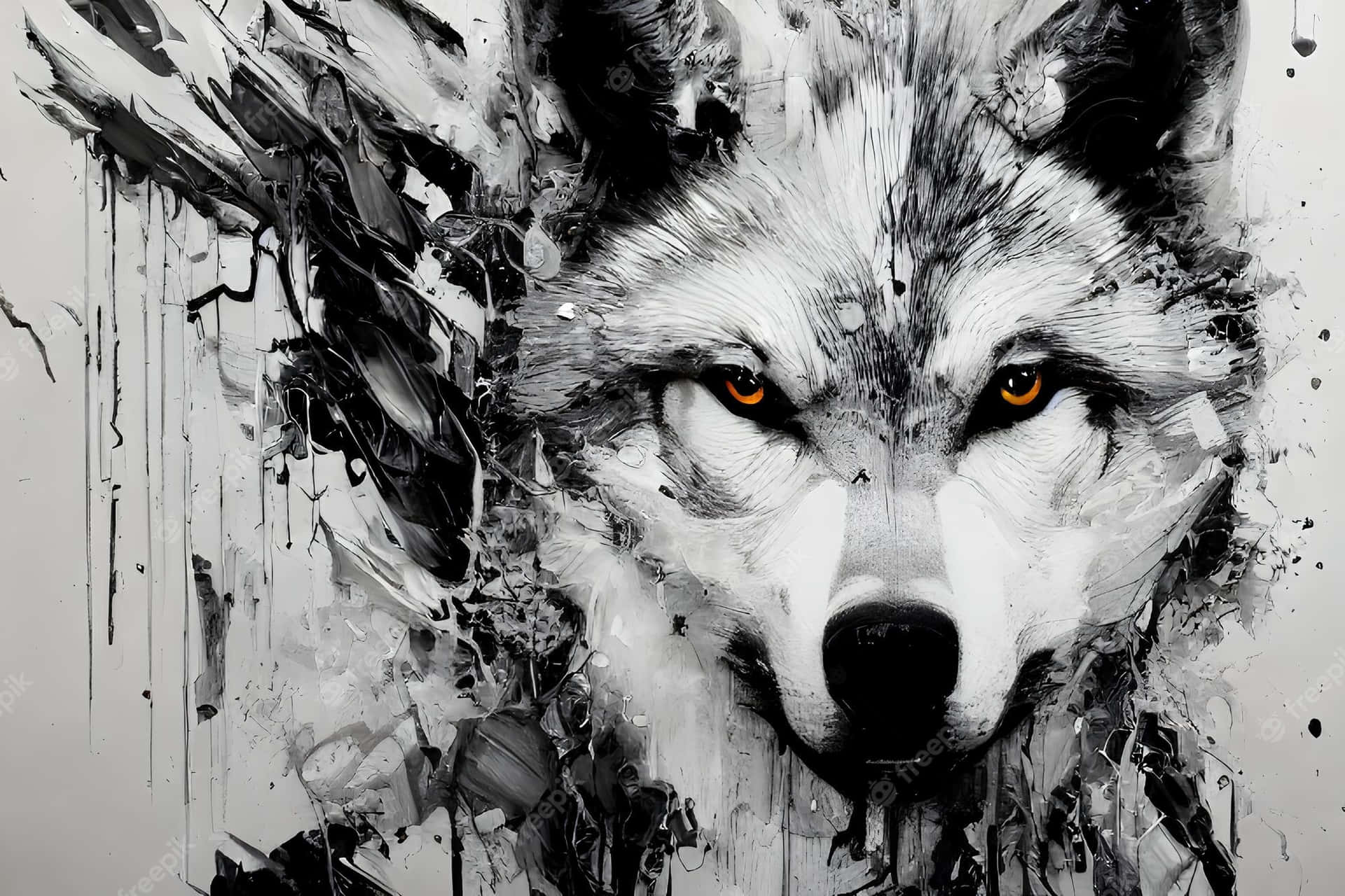 Wolf Under the Moonlight Wallpaper