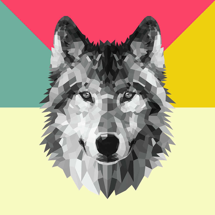 Majestic Wolf in a Magical Forest Wallpaper