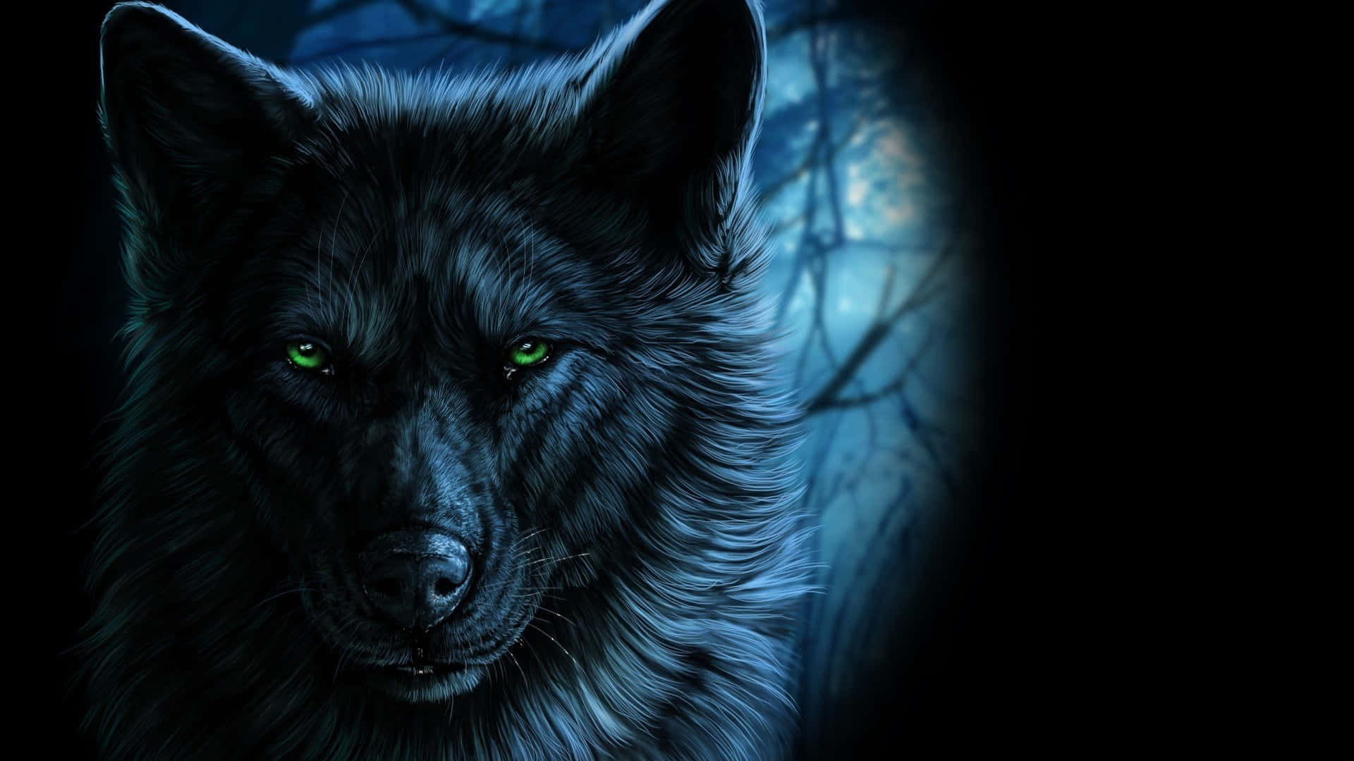 Mächtigerwolf, Der In Der Nacht Heult.