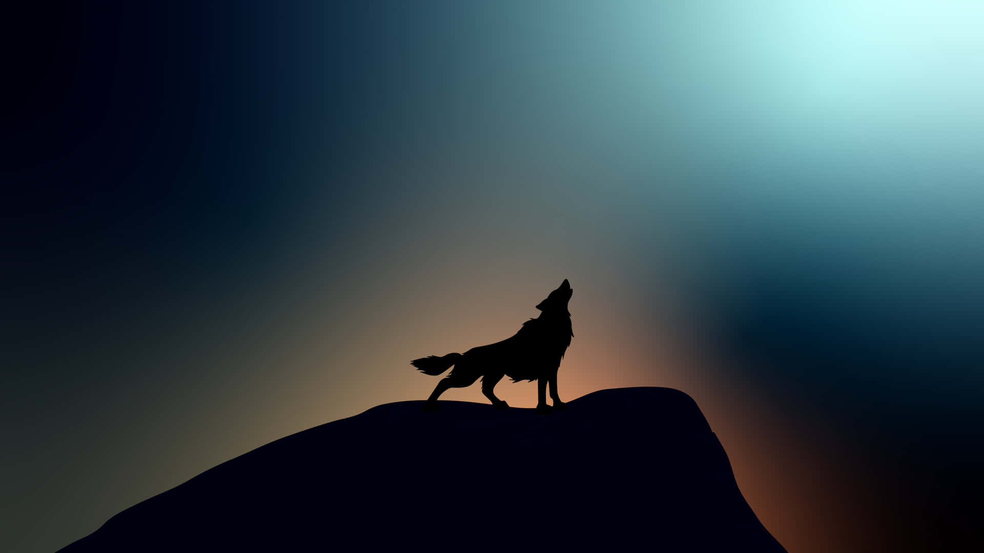 Eineinsamer Wolf In Der Wildnis Hervorstechend