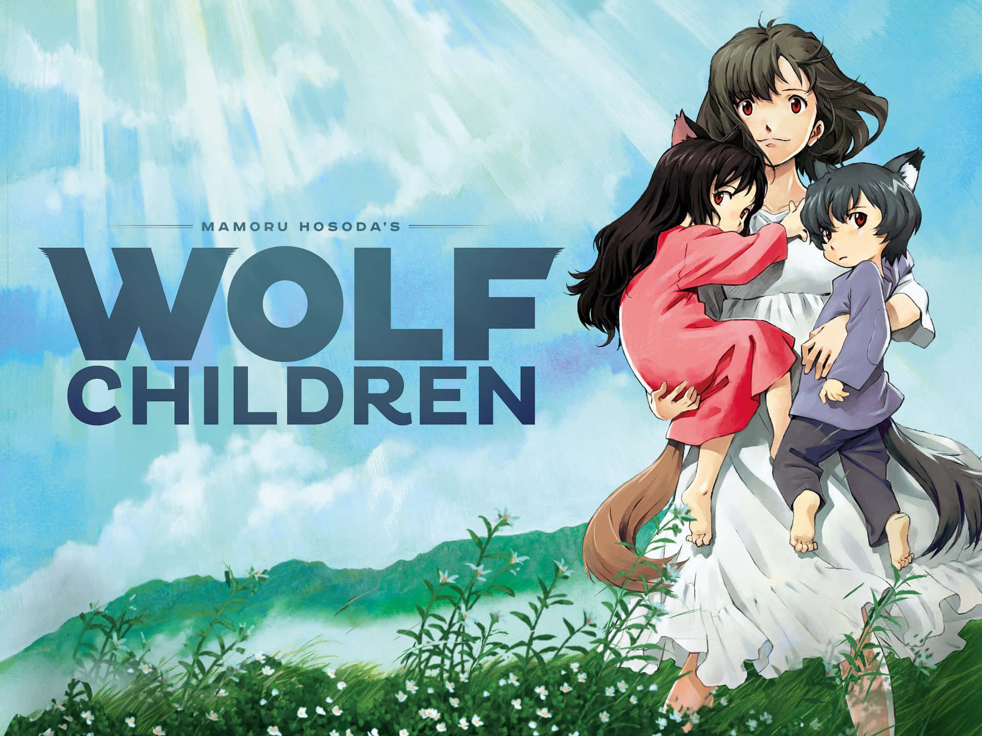 Chise and Ame, Wolf Children of the forest. Wallpaper
