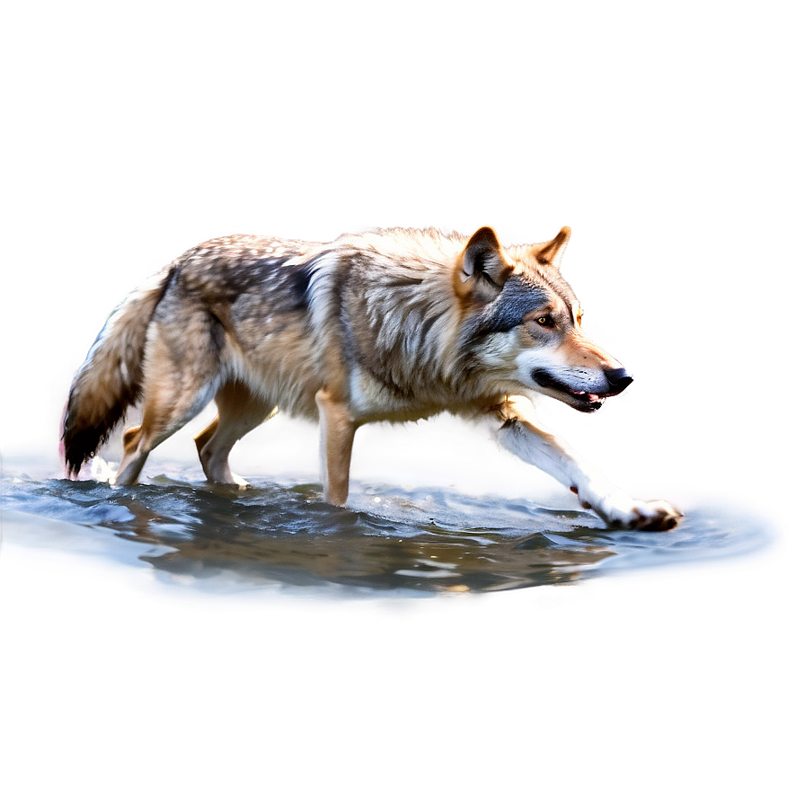 Wolf Crossing River Png Onx14 PNG