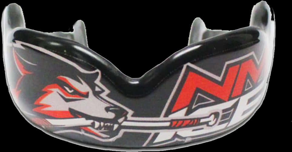 Wolf Design Sports Mouthguard PNG