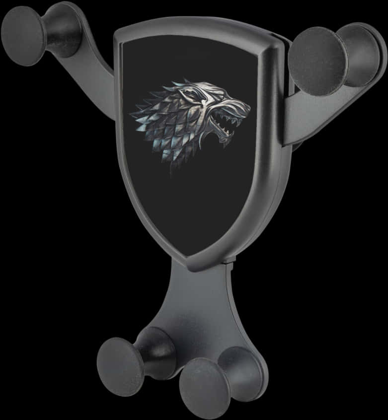 Wolf Emblem Phone Holder PNG