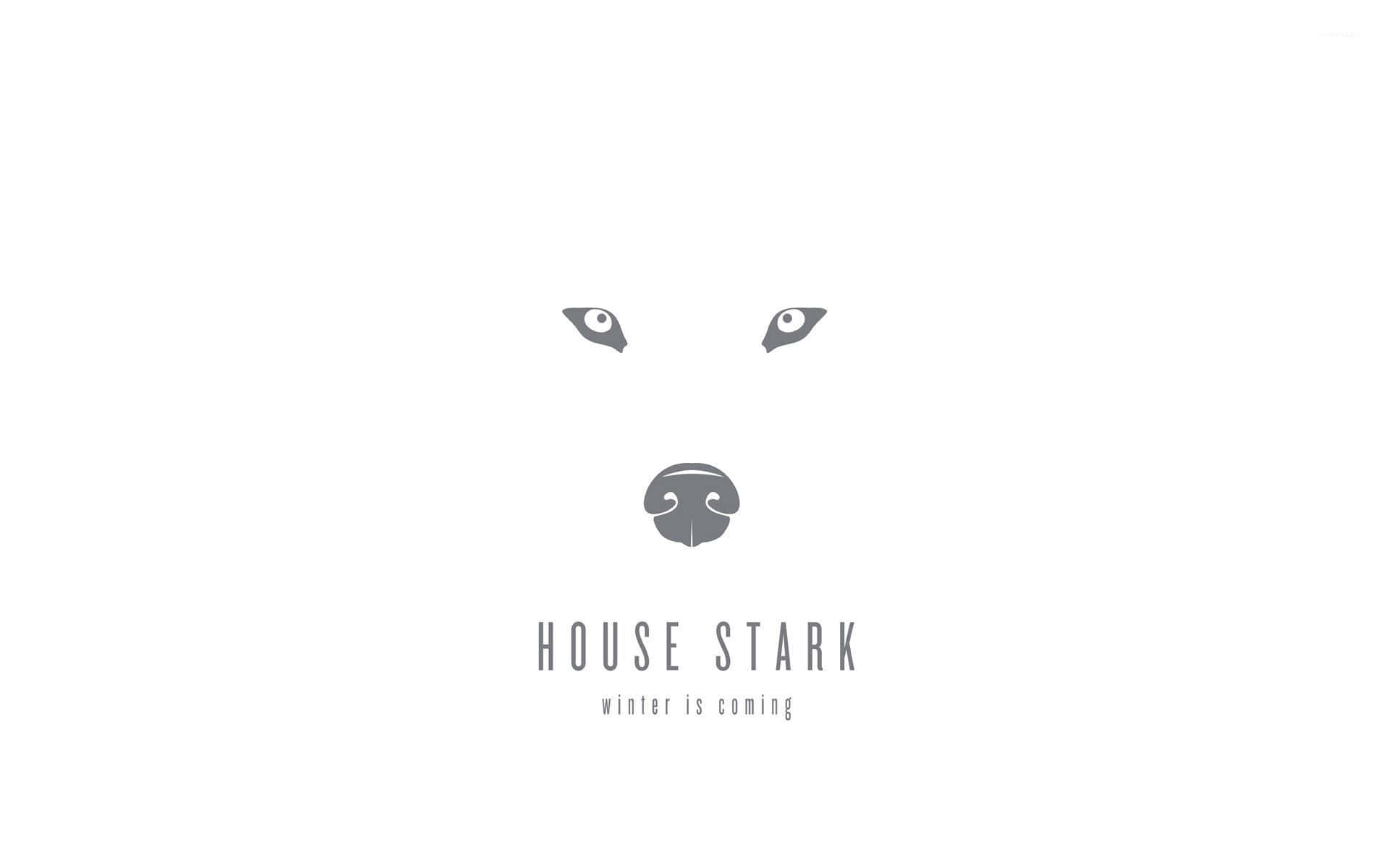 Wolf Face House Stark White Wallpaper