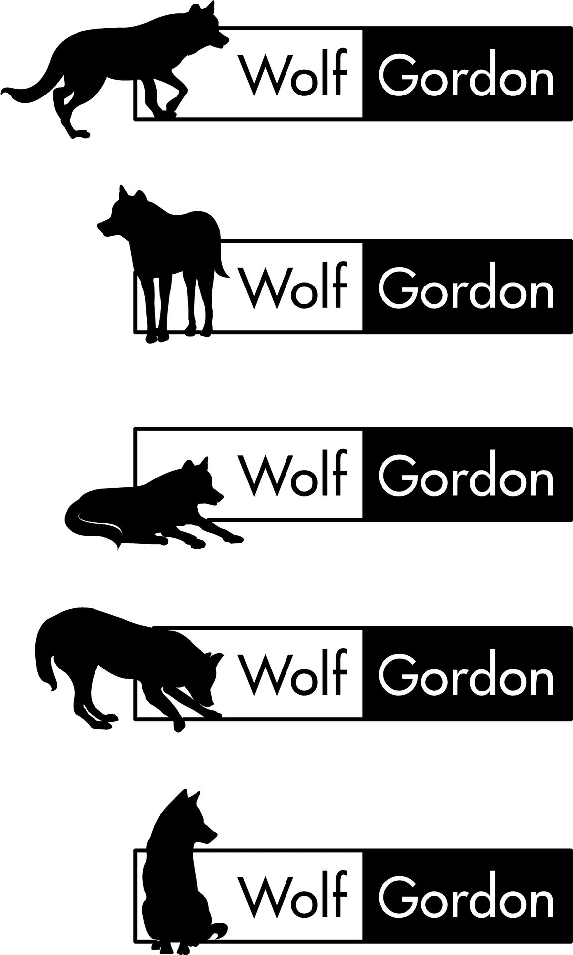 Wolf Gordon Logo Variations PNG