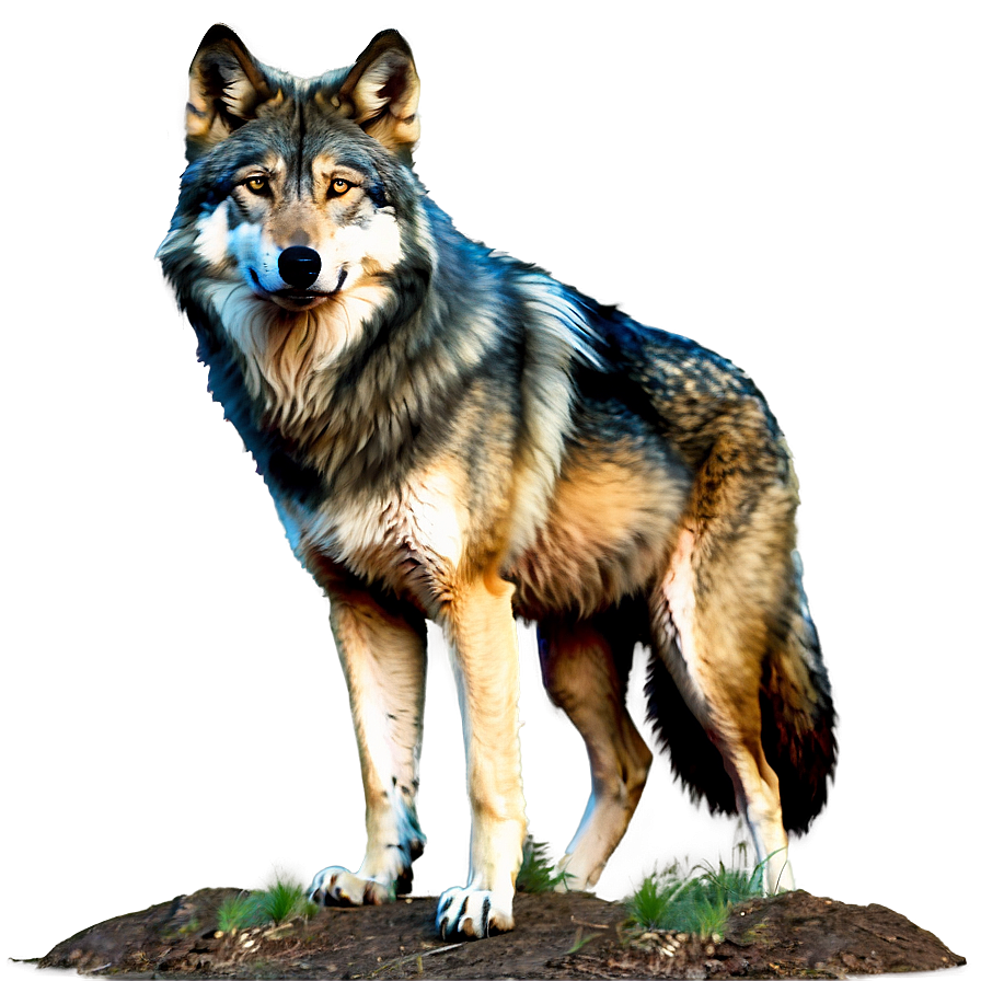 Wolf In Forest Landscape Png Suj56 PNG