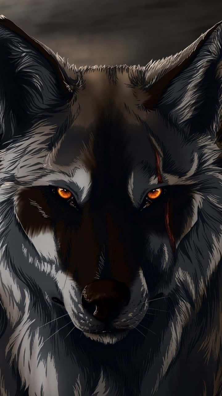 Wolf Iphone Fierce Eyes Face Wallpaper