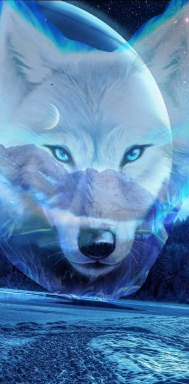 A Full Wolf Moon Rising Wallpaper