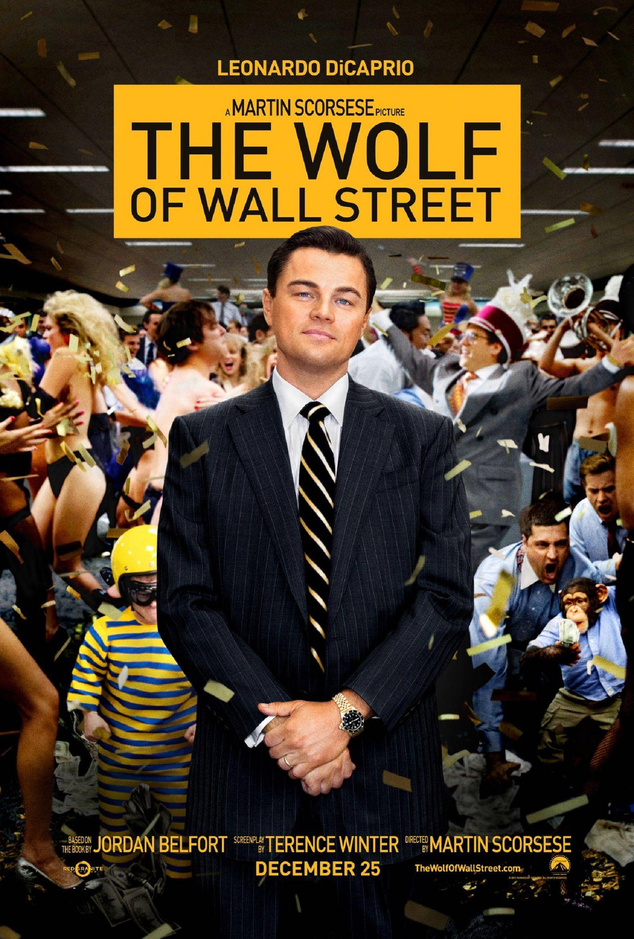 Wolf Of Wall Street Film Cover Wallpaper