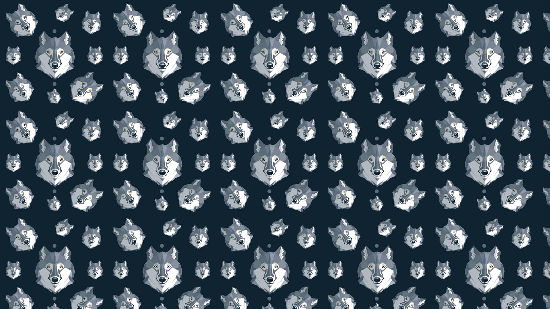 Majestic Wolf Pattern Wallpaper