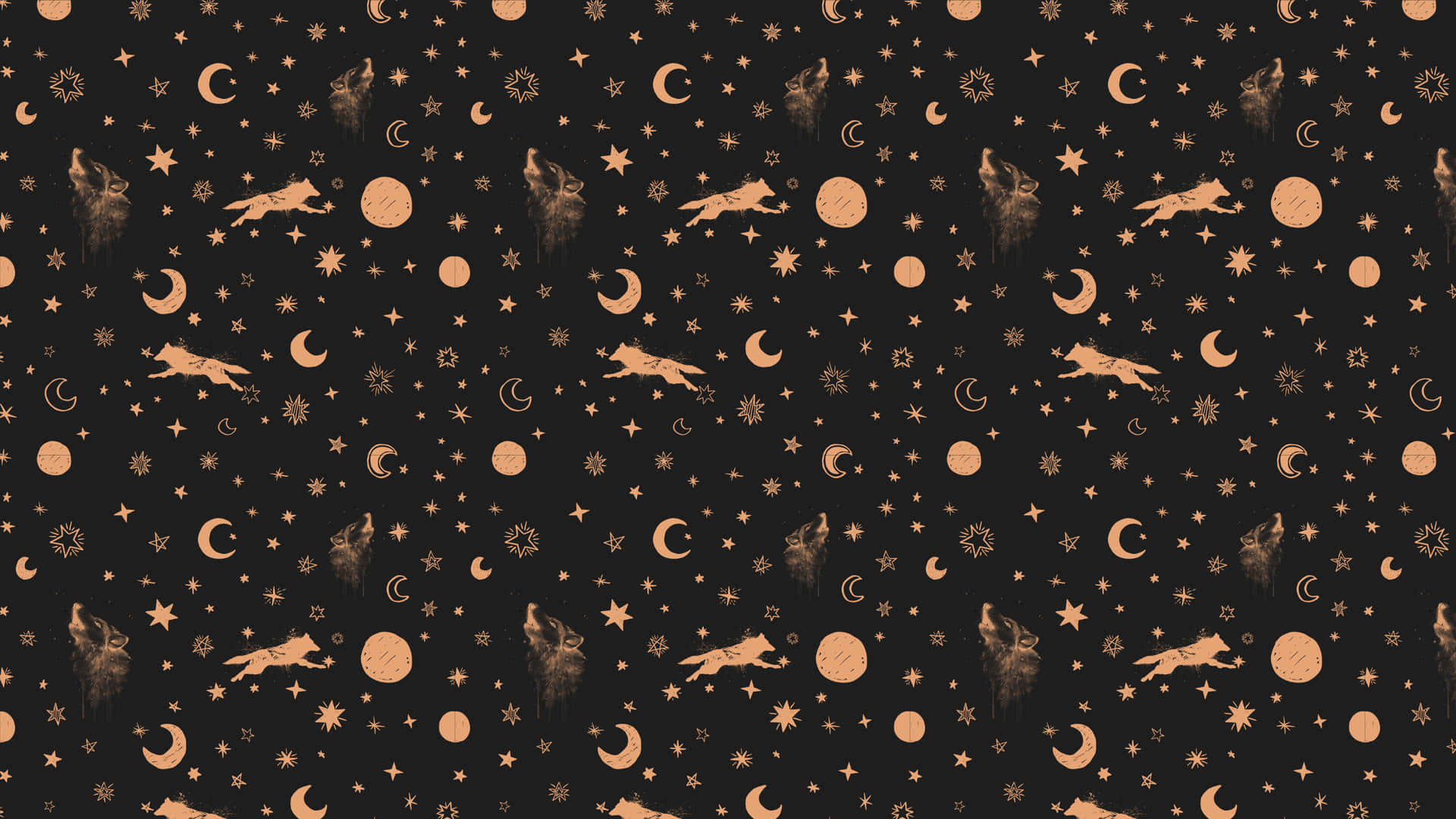Mesmerizing Wolf Pattern Wallpaper