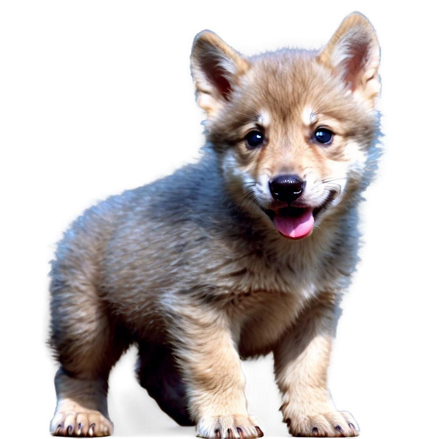 Wolf Pup Cuteness Overload Png 05032024 PNG