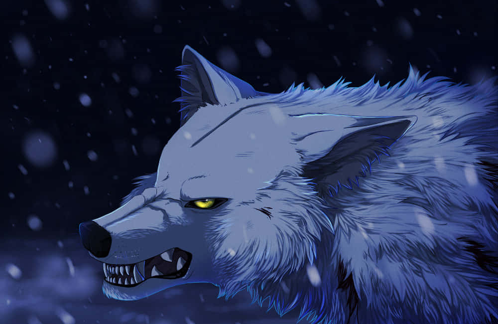 Elmajestuoso Kiba En El Misterioso Mundo De Wolf's Rain. Fondo de pantalla