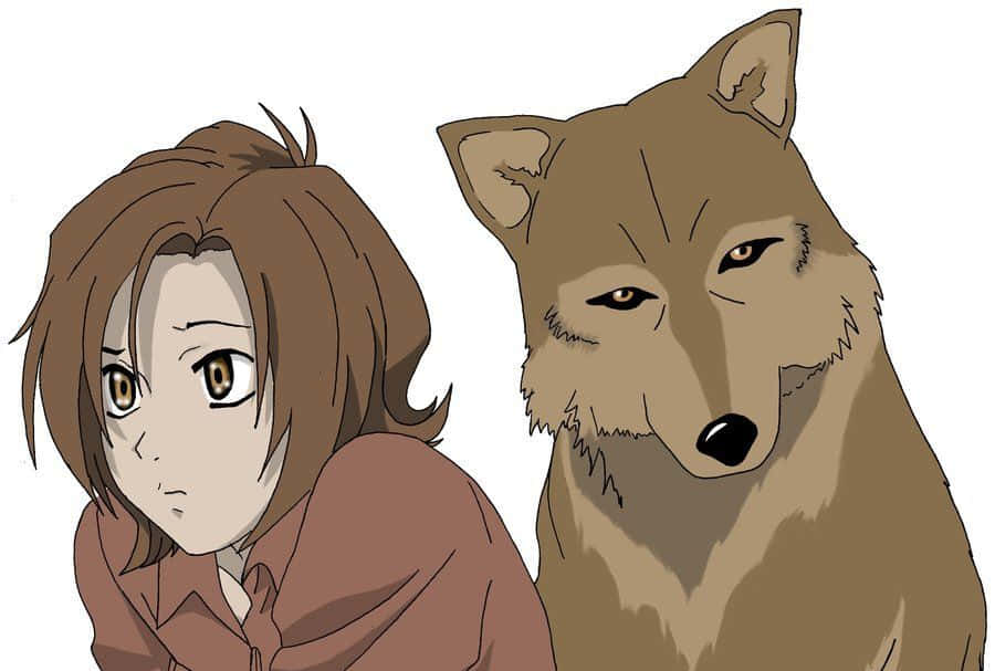 Toboe, the young wolf from Wolf's Rain, in a peaceful moment Wallpaper