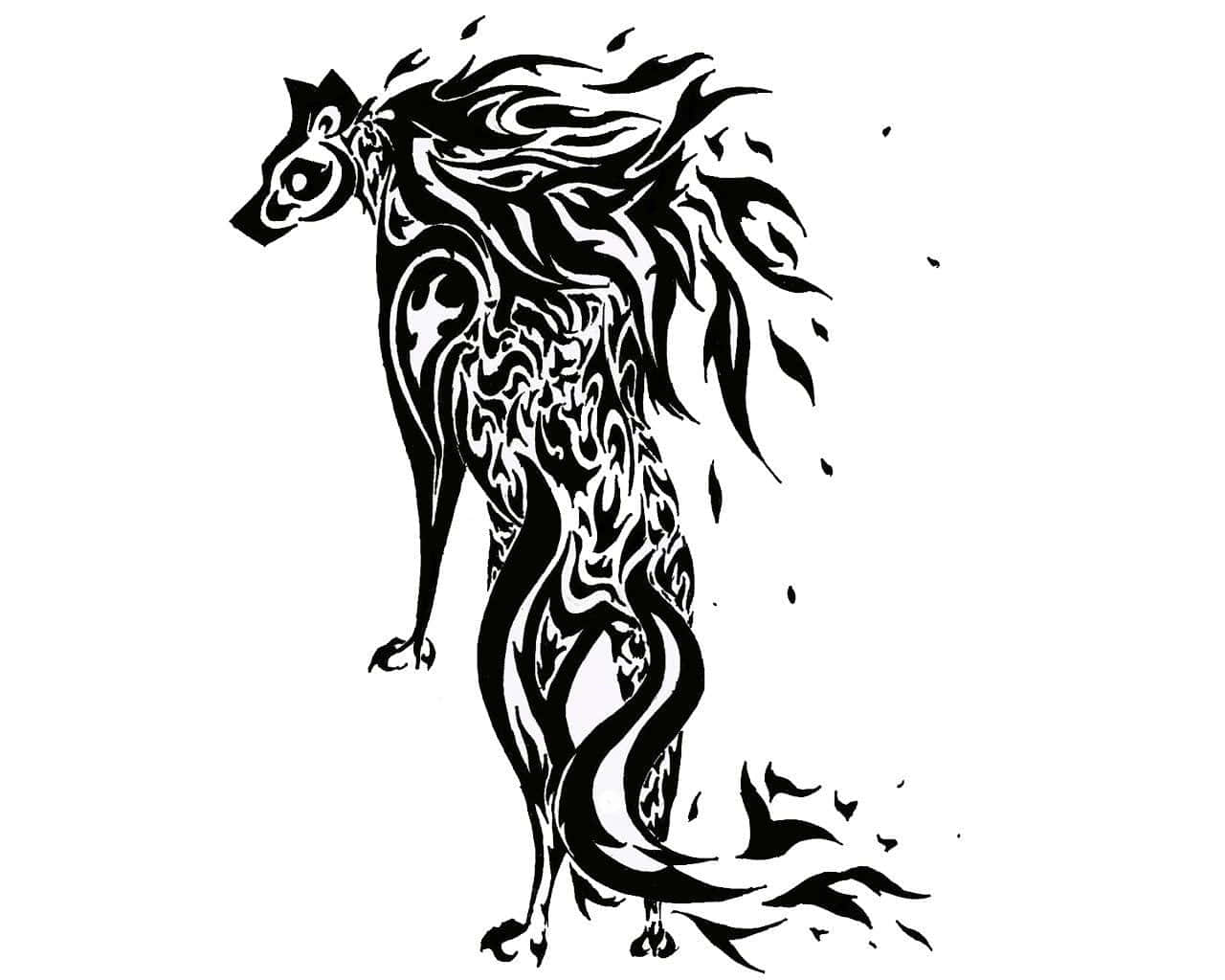 Majestic Wolf Tattoo on Forearm Wallpaper