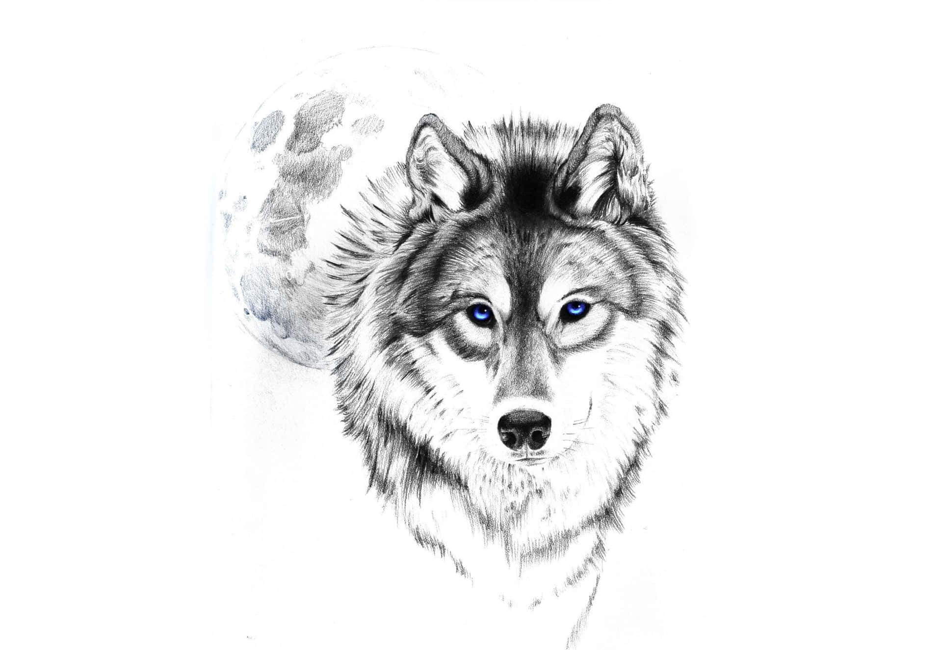 Majestic and Intricate Wolf Tattoo Design Wallpaper